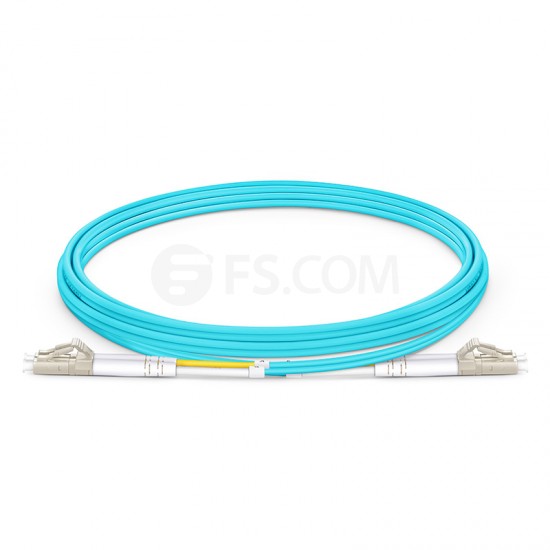 MicroBeam FL.OM3LCLC1M 1m LC-LC OM3 Multimode Fiber Optic Cable: Aqua ...